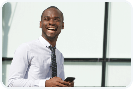 man wearing a necktie - mobile