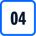4 on blue corner box