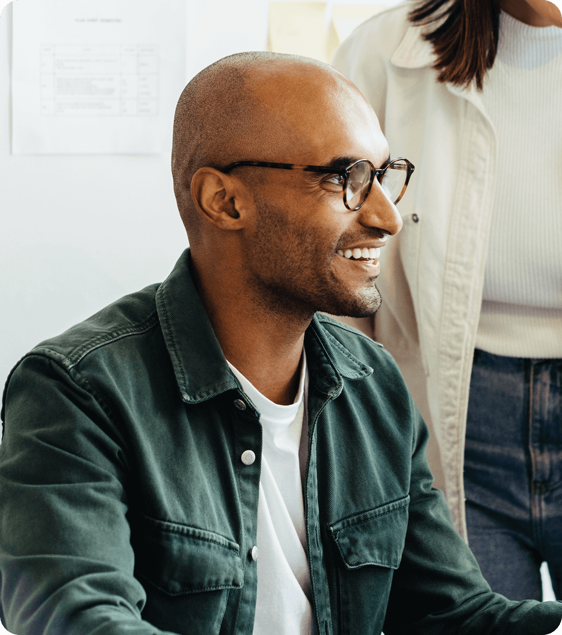 man wearing eyeglasses