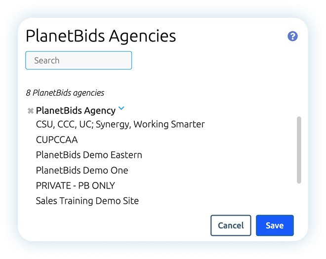 PlanetBids Network